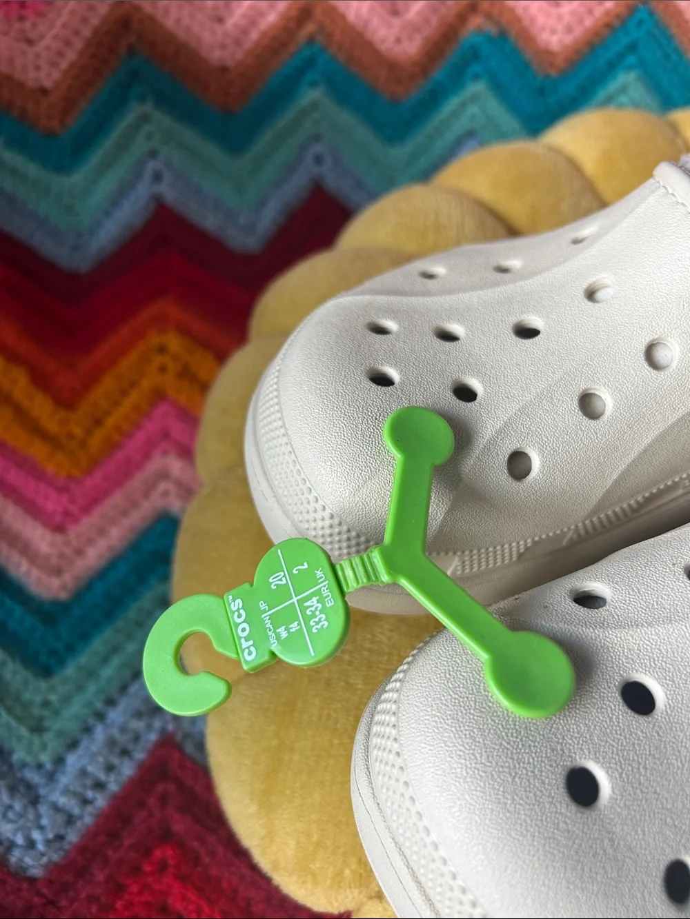 CROCS Kids' Classic Clog with Sherpa Lining in Cream